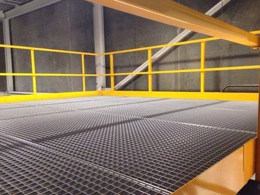 Galvanized Anti-Slip Steel Grating Walkway Platform with Bearing Bar 25x3 and Cross Bar 5x5